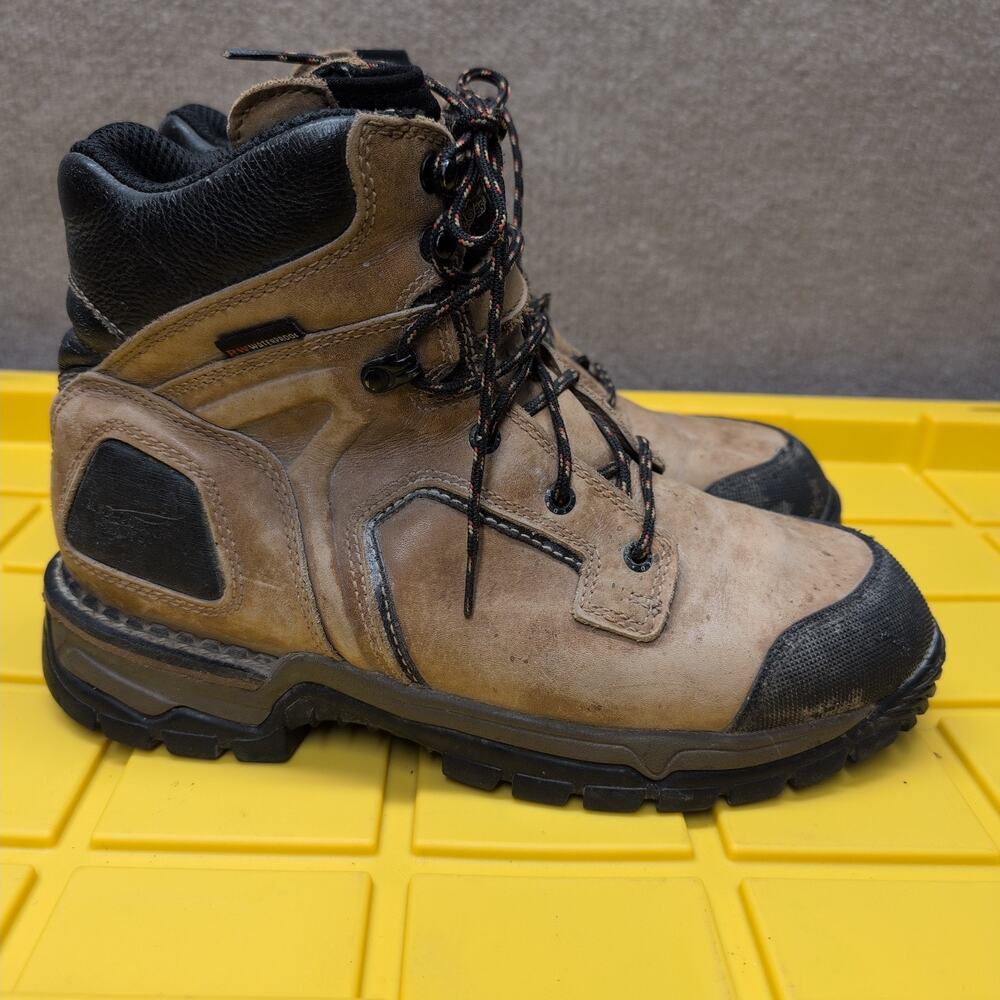 Red Wing Men's Safety Toe Work Boots Brown Leather Size 10.5 D